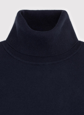 Granatowy gładki golf męski