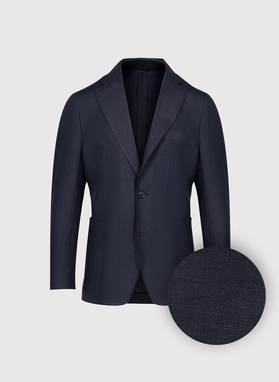 Granatowa lniana marynarka męska