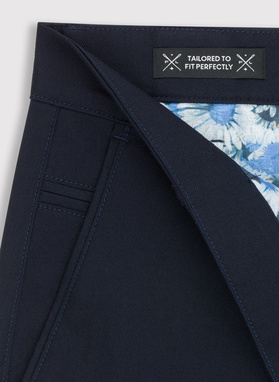 Granatowe gładkie spodnie męskie