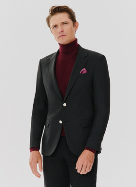 Czarna casualowa marynarka męska