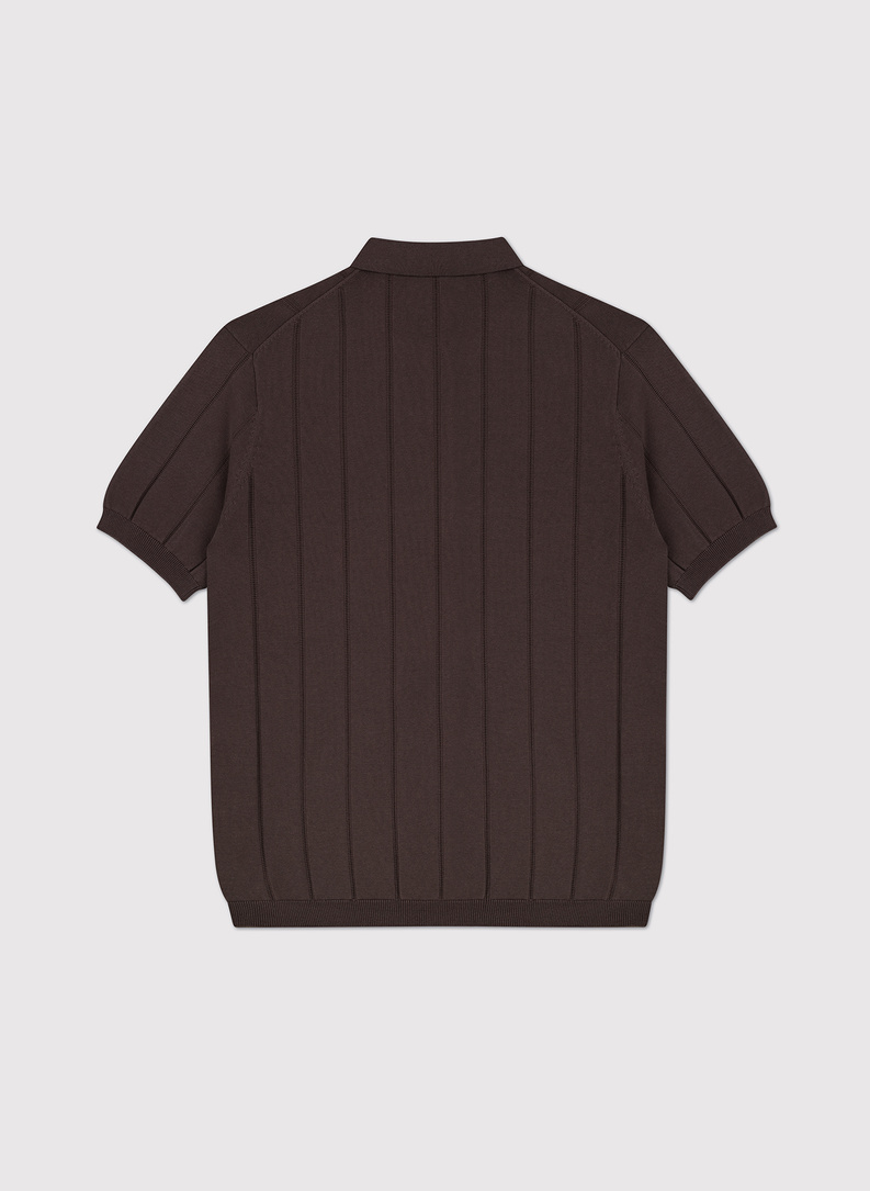 Swetrowe polo w kolorze brązowym