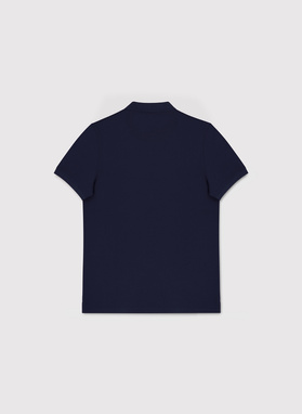 Granatowe bawełniane polo męskie