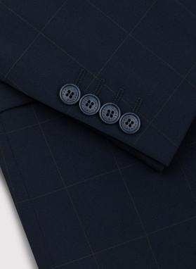 Marynarka garniturowa w kratę Windowpane