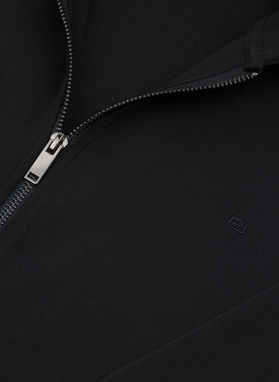 Czarny dres męski z kapturem