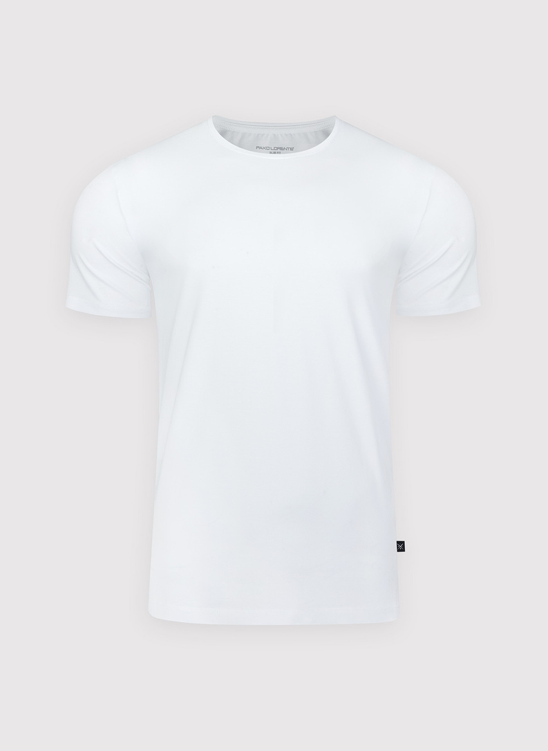 Biały gładki T-shirt Basic