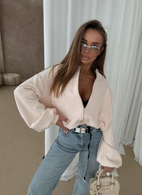 Bluza BOHO z polaru brzoskwiniowa