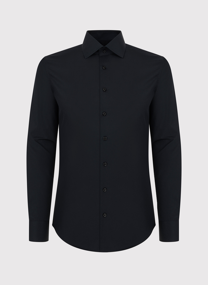 Bawełniana czarna koszula męska
