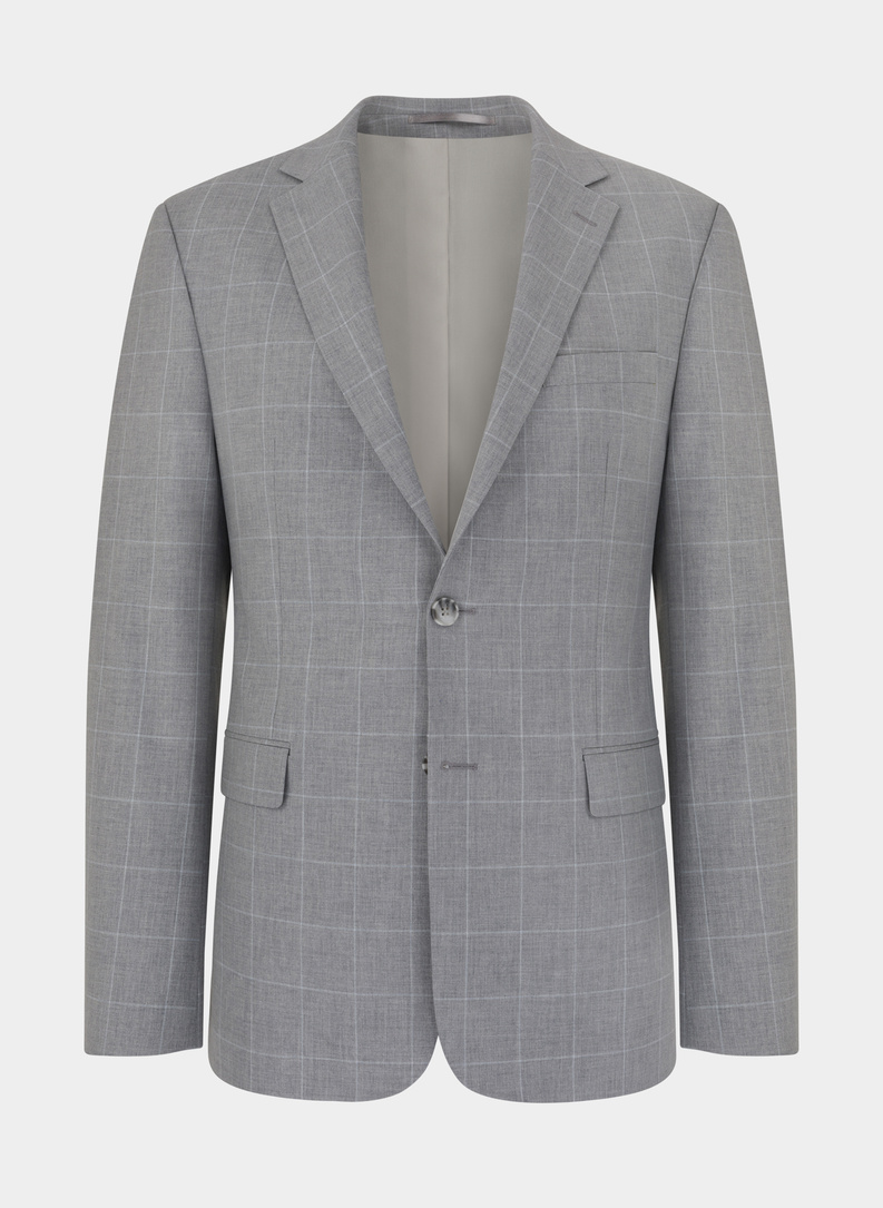 Szara marynarka garniturowa P22SF-3G-009-S-S