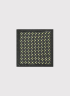 Poszetka męska ciemnobrązowa w kwiatki