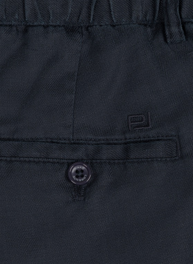 Granatowe bermudy męskie z lnu