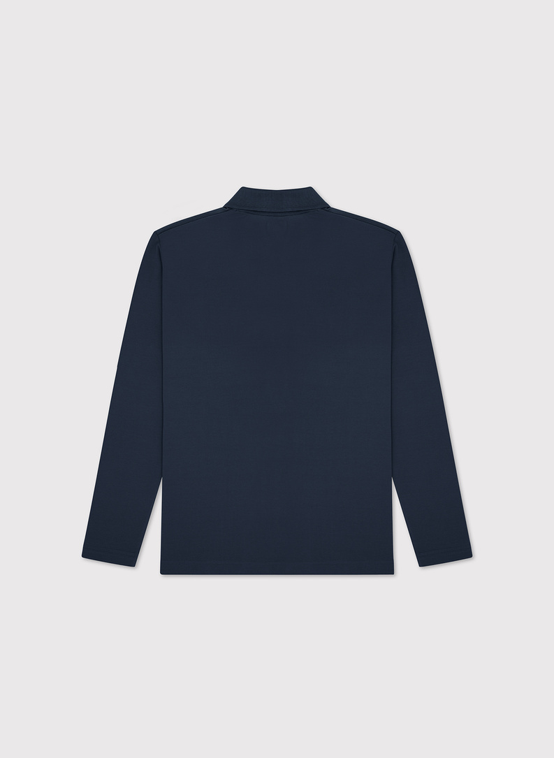 Granatowe polo longsleeve