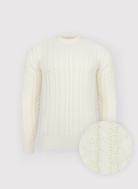 Beżowy sweter męski z kaszmirem