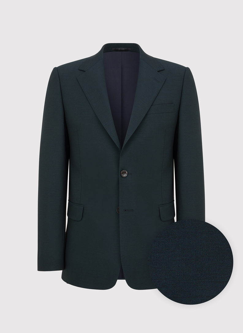 Wełniana marynarka garniturowa w kolorze zielonym