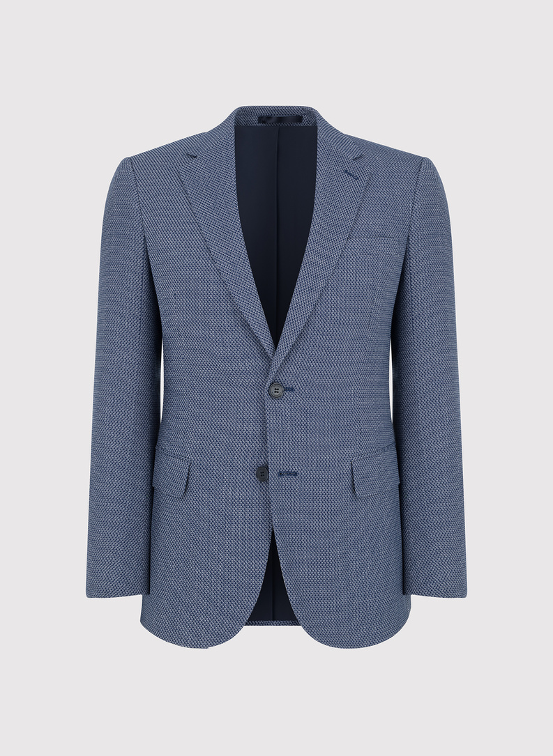 Niebieska marynarka męska z wiskozą