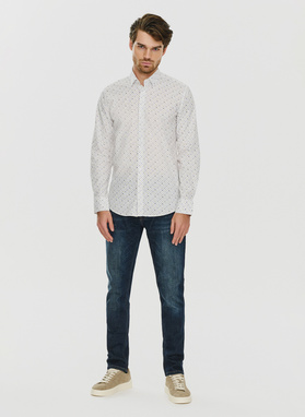 Męska koszula w mikrowzór 