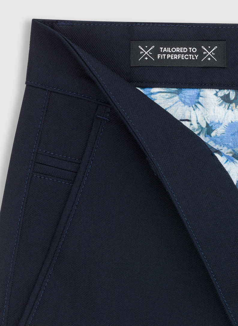 Granatowe gładkie spodnie męskie