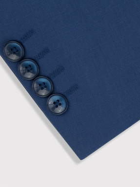 Wełniana marynarka garniturowa w kolorze niebieskim