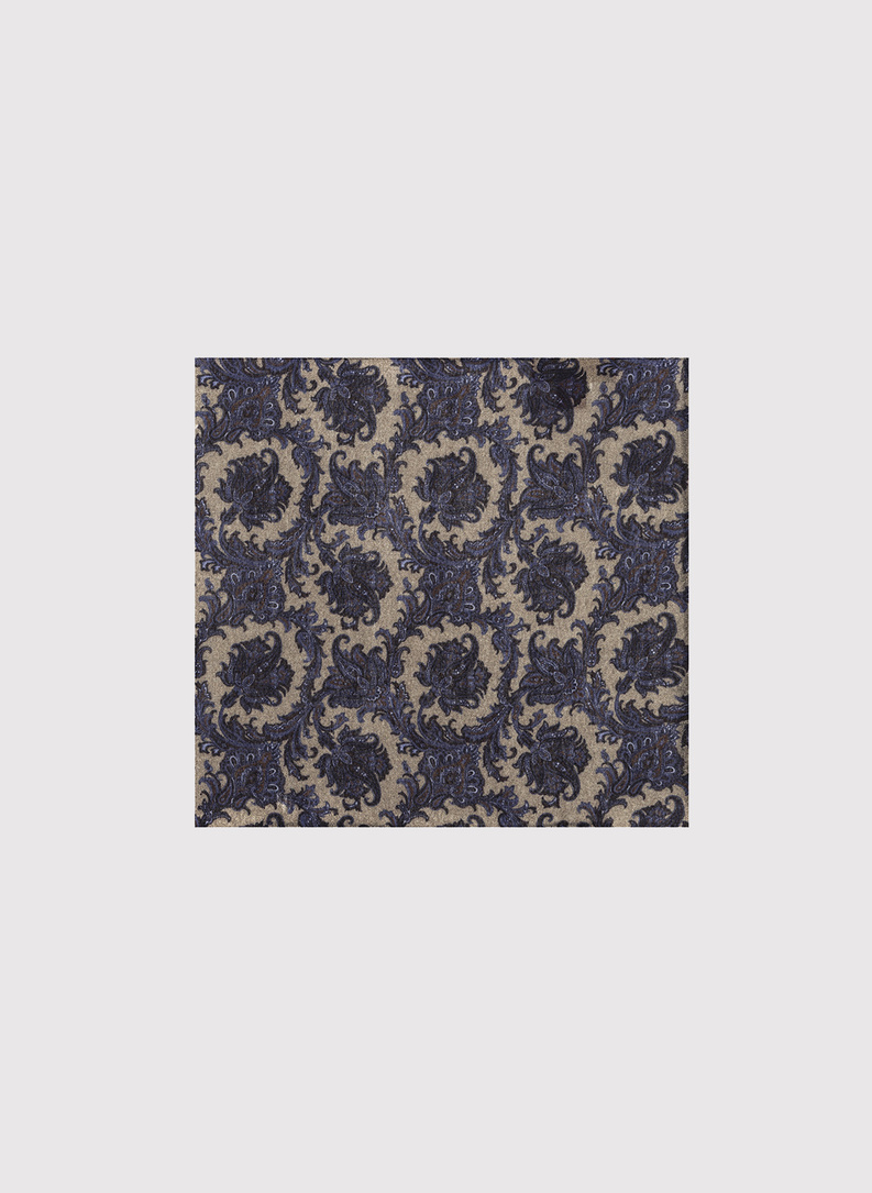 Beżowa poszetka męska paisley