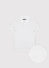 Białe męskie polo z bawełny
