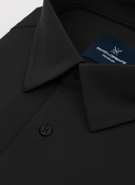 Gładka koszula męska w kolorze czarnym