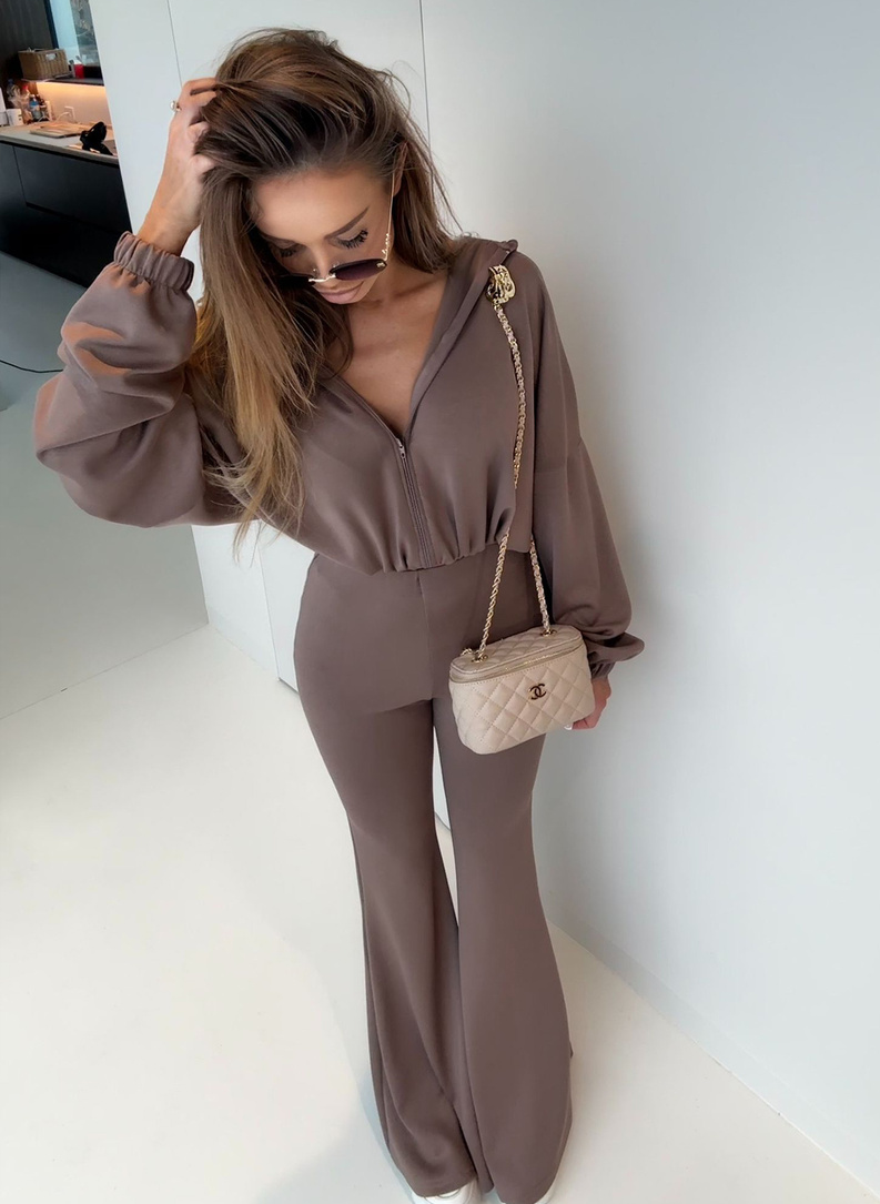 Komplet damski ENO w kolorze fango