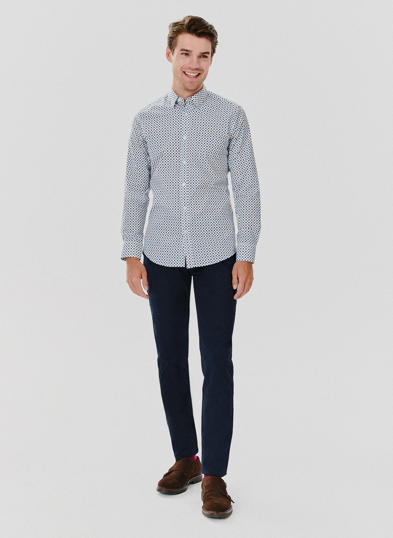 Koszula męska w geometryczny wzór