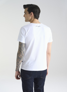 Biały gładki T-shirt Basic