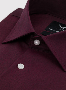 Bawełniana koszula męska w kolorze bordowym