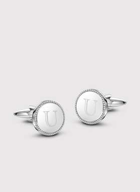 Srebrne spinki do mankietów