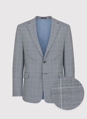 Szara marynarka garniturowa z wełną