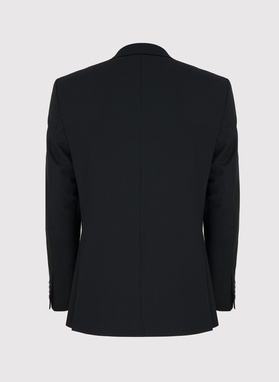 Czarna dwurzędowa marynarka męska