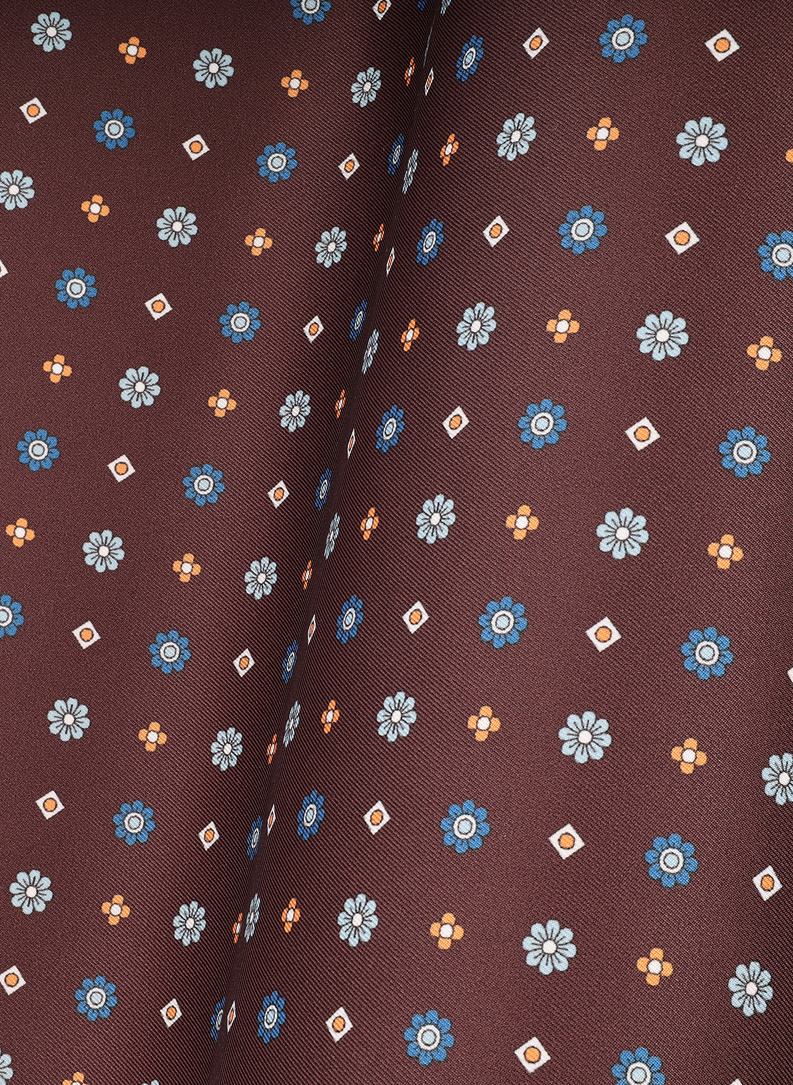 Brązowa poszetka męska paisley