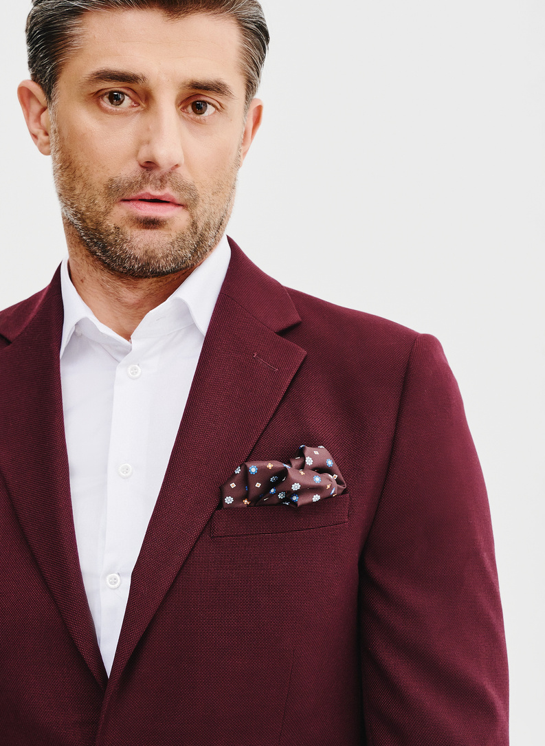 Marynarka garniturowa w kolorze bordowym