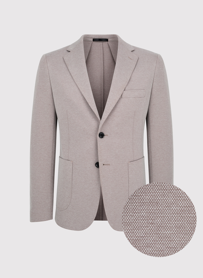 Beżowa marynarka męska melanż 