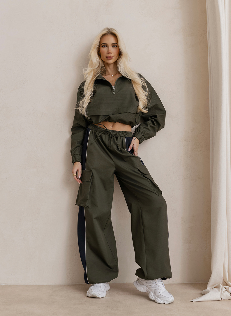 Bluza sportowa damska UPTOWN REBEL SWEATSHIRT oliwkowa