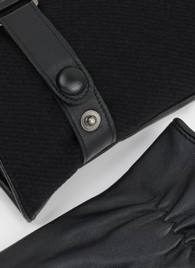 Czarne rękawiczki męskie