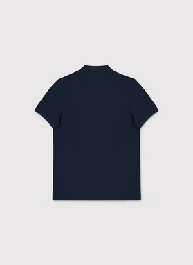 Granatowe męskie polo z bawełny