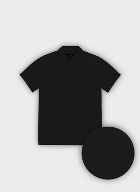 Czarny t-shirt polo