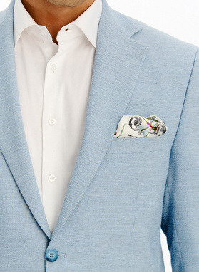 Niebieski garnitur męski