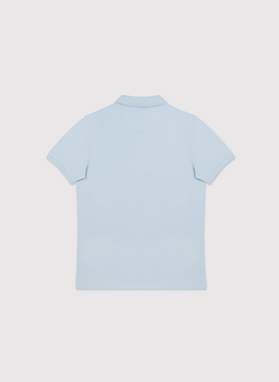 Niebieskie męskie polo z bawełny
