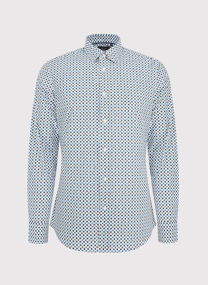 Koszula męska w geometryczny wzór