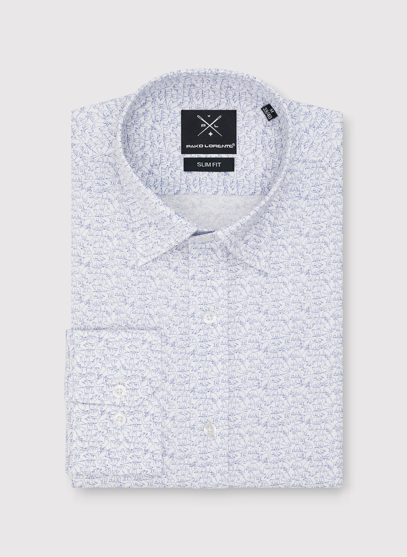 Koszula męska w drobny wzór