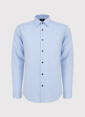 Gładka bawełniana koszula męska długi rękaw