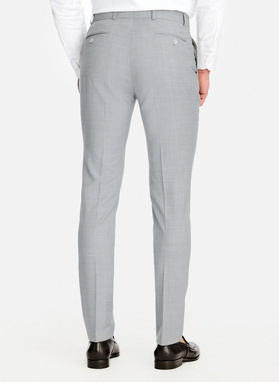 Szare spodnie garniturowe z wełny