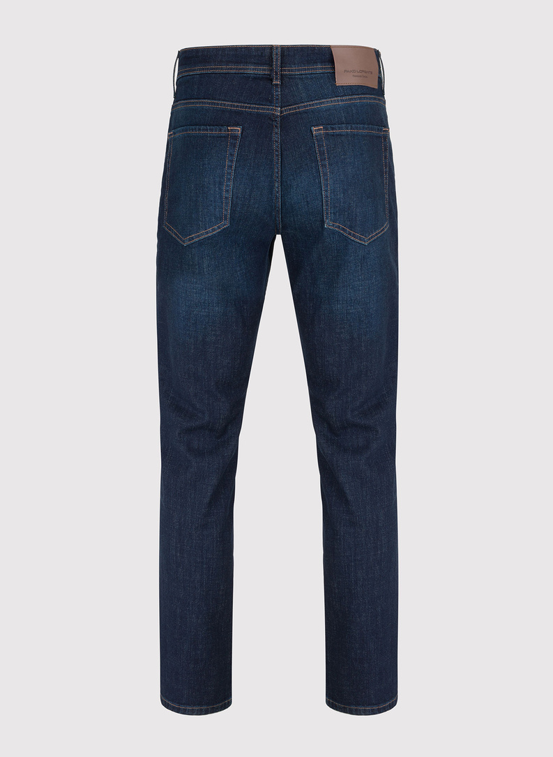 Granatowe spodnie męskie jeansowe