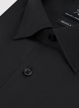 Czarna koszula męska z długim rękawem