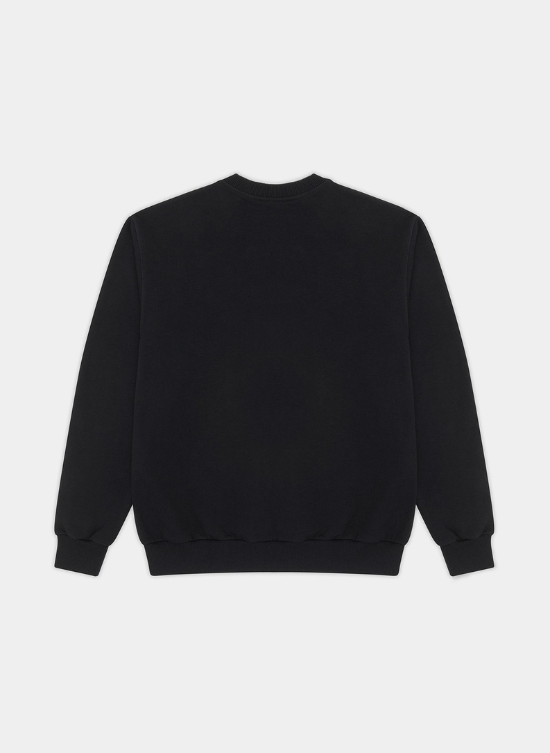 Czarna bluza oversize z okrągłym dekoltem C21SF-2B-002-C