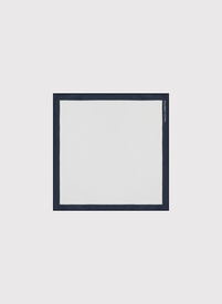 Biała poszetka męska z obwódką