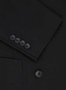 Czarna dwurzędowa marynarka męska