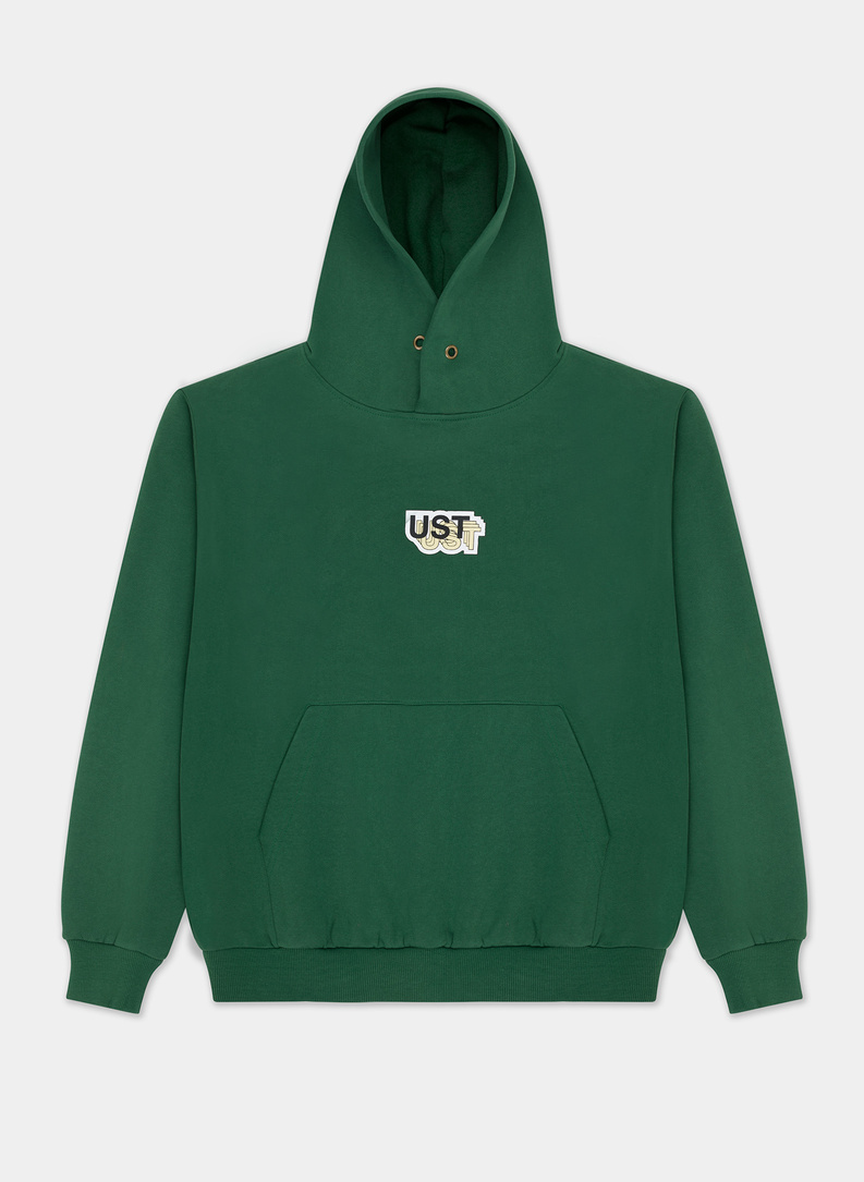 Bluza z kapturem zielona C21WF-2K-005-Z